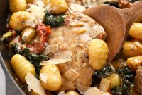 One-Pan Creamy Tuscan Chicken with Gnocchi