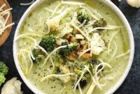 Creamy Broccoli and Cauliflower Cheese Soup Recipe
