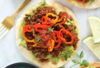 Crispy Vegetarian Tostadas with Black Beans & Avocado