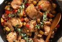 Crispy Skillet Chicken with Roasted Potatoes