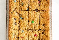 Monster Cookie Bars Recipe: Oats, Peanut Butter & M&Ms