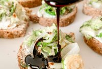 Brussels Sprout Pizza Bites with Caramelized Onion & Goat Cheese