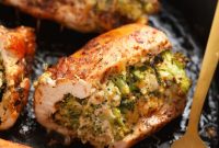 Broccoli and Cheese Stuffed Chicken Breasts Recipe