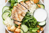 Crispy Chicken Caesar Salad with Homemade Dressing