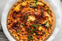 Spinach Quiche Recipe with Flaky Pastry Crust
