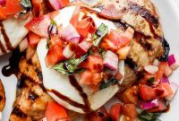 Grilled Bruschetta Chicken Recipe with Tomato Basil Topping