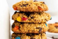 Flourless Monster Cookies Recipe with Oats and Chocolate Chips