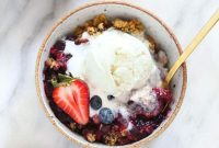 Triple Berry Crisp Recipe — Classic Warm Berry Dessert