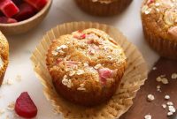 Lemon-Glazed Rhubarb Muffins