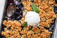 Classic Blueberry Crisp Recipe with Oat and Almond Topping
