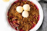 Plum Crisp Recipe with Oat and Brown Sugar Topping