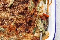 Creamy Green Bean Casserole with Crispy Bacon