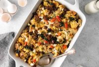 Make-Ahead English Muffin Breakfast Casserole