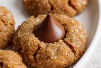 Flourless Peanut Butter Blossoms with Chocolate Kisses