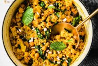 One-Pot Yellow Rice with Marinated Chickpeas Recipe