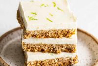No-Bake Frozen Margarita Pie Bars with Lime and Tequila