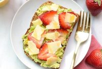 Strawberry Avocado Toast with White Cheddar