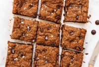 Chewy Almond Butter Chocolate Chip Cookie Bars Recipe