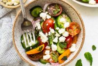 Fresh Cucumber and Tomato Salad with Herbs