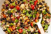 Zesty Black Bean and Couscous Salad with Lime and Herbs