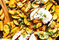 Summer Squash Pasta with Lemon, Garlic and Parmesan