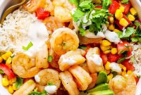 Cilantro Lime Shrimp Rice Bowls with Avocado