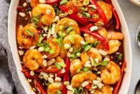 Kung Pao Shrimp Recipe with Peppers and Peanuts