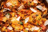 One-Pot Pappardelle with Tender Chicken Thighs