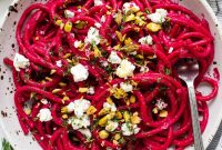 Roasted Garlic Beet Pasta Recipe