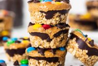 No-Bake Monster Cookie Oat Cups with Peanut Butter & M&Ms
