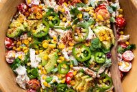 Street Corn Chicken Salad with Cotija and Lime