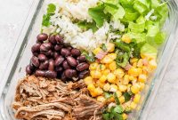 Slow Cooker Carnitas Burrito Bowls with Cilantro Lime Rice
