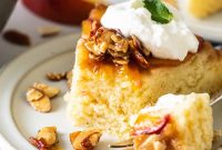 Caramelized Peach Upside Down Cake Recipe