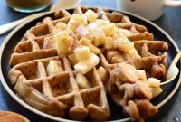 Fluffy Apple Cinnamon Waffles Recipe for Fall Brunch
