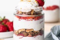 Strawberry Protein Cheesecake Jars with Cottage Cheese