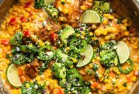 Stovetop Creamy Street Corn Chicken Skillet