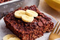 Chocolate Banana Baked Oatmeal Recipe