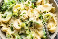 Creamy Garlic Broccoli Pasta with Parmesan