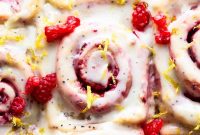 Fluffy Raspberry Lemon Poppy Seed Rolls