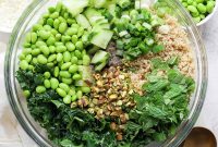 Creamy Green Goddess Quinoa Salad with Avocado and Herb Dressing