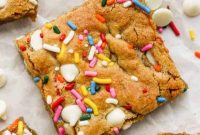 White Chocolate Funfetti Blondies Recipe