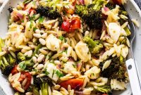 Orzo Pasta Salad with Roasted Vegetables