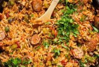 One-Pan Orzo with Chicken Sausage