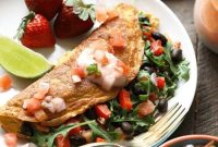 Vegetable Omelette Recipe with Spinach and Bell Peppers