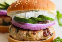 Mediterranean Burger with Tzatziki Sauce