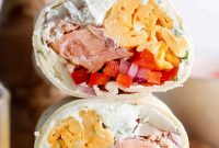 Smoked Salmon Breakfast Burrito with Avocado and Eggs