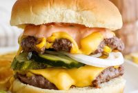 Loaded Sweet Corn Smash Burger Recipe