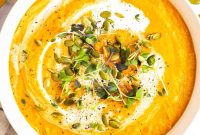 30-Minute Silky Pumpkin Soup with Roasted Garlic