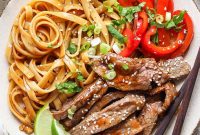 Beef Teriyaki Noodles Recipe with Vegetables