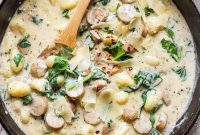 One-Pan Creamy Gnocchi with Chicken Sausage